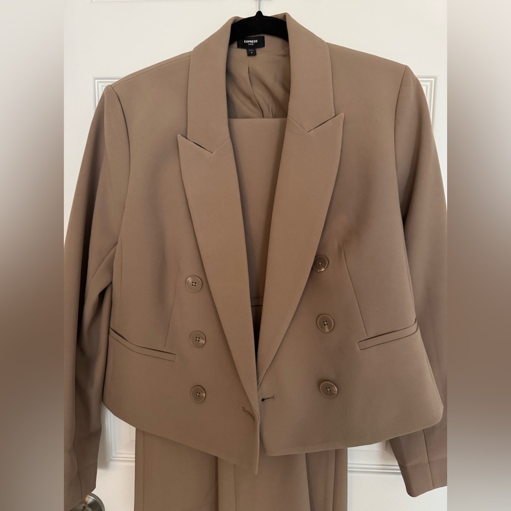 EXPRESS Editor Blazer and Trouser Pair in Neutral